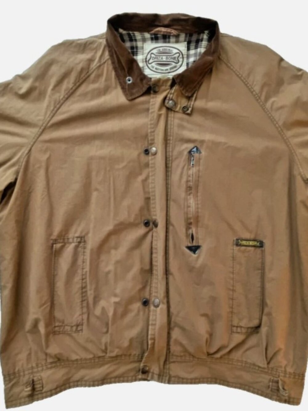 Rare Vintage DRIZA-BONE Chin Strap Brumby Jacket Men's Light Brown Size 8 / 2XL